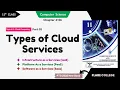 Types of Cloud Services IaaS PaaS SaaS Chapter 6 Class 11 Computer
