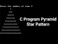 C Program Pyramid Star Pattern C Program Practice Question