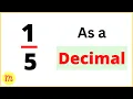 as a Decimal Convert in Decimal Form