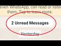 Whatsapp Unread Messages Showing What Is Unread Message in WhatsApp