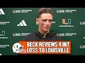 Lagu Carson Beck on #2 Miami's Loss to Louisville | Postgame Press Conference