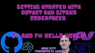 Getting started NET Github CodeSpaces