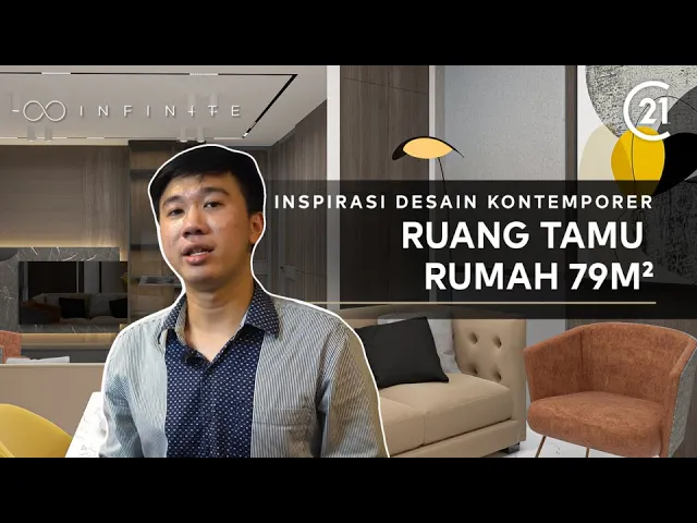 INSPIRASI DESAIN INTERIOR RUANG TAMU RUMAH 79M2 KONSEP KONTEMPORER | #InfiniteC21