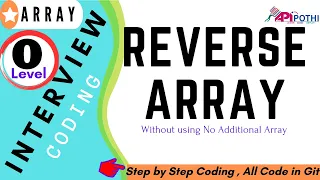 14 Write a java program to reverse an array without using an additional array