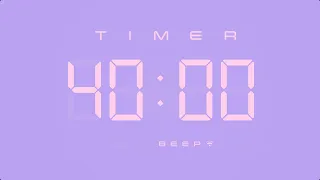 40 Minute Digital Countdown Timer With Simple Beeps 