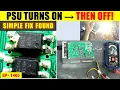 Lagu Computervoeding schakelt uit na opstarten || HP PSU-reparatie