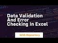 Data validation and error checking in excel