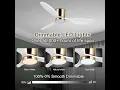 reiga 52 Inch Flush Mount White Ceiling Fan with Light Remote Control Quiet DC Motor Low Profile