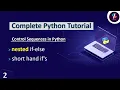 Python Tutorial in Hindi Nested if-else Short hand if Python Tutorial for Beginners in Hindi