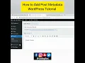 How to Add Post Metadata Programmatically - WordPress Tutorial