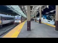 NJ Transit Amtrak trains at Secaucus Junction and Newark Penn Station