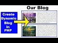 37 Create a Dynamic Blog with PHP and MySQL Database How to make create insert dynamic blog in HTML