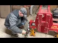 Huskee 22 Ton log splitter oil change and tire reseal