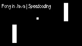 How to code Pong in Java Speedcoding