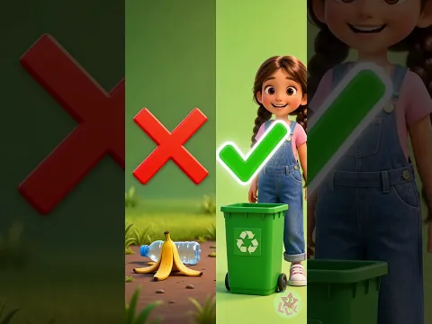 🌍 لنبقِ كوكبنا نظيفًا 😄 ضع النفايات في مكانها 🌱