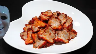 หมูแดงในจาน
