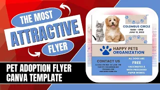 Pet Adoption Flyer Canva Template