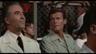 bond meets scaramanga boxing match scene the man with the golden gun