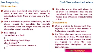 final keyword - Java Programming