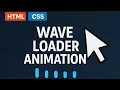 How to Create Wave Loader Animation using HMTL and CSS Coding Cloud
