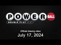 Powerball Double Play drawing for July 17 2024