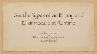 Get the Types from an Erlang Module