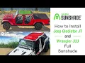 How To Install Jeep Gladiator and Jeep Wrangler JLU Full Sunshade Alien Sunshade