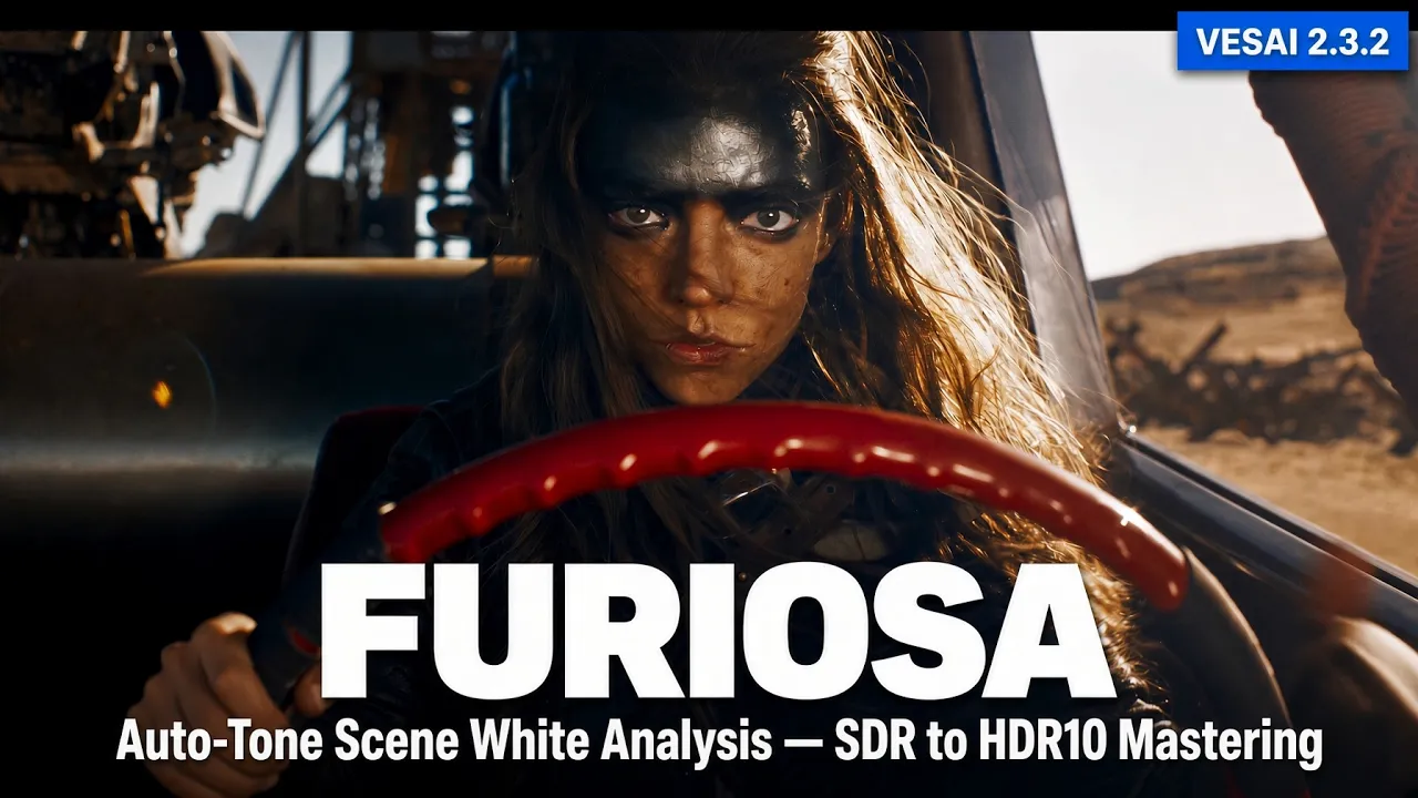 Furiosa: A Mad Max Saga — SDR to HDR10, full video scan (VESAI 2.3.4)