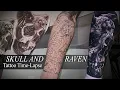 SKULL AND RAVEN Skull Tattoo Time-Lapse