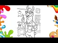 Cute Llama Teacher Coloring Page Printable Classroom Sheet easy drawing for kids