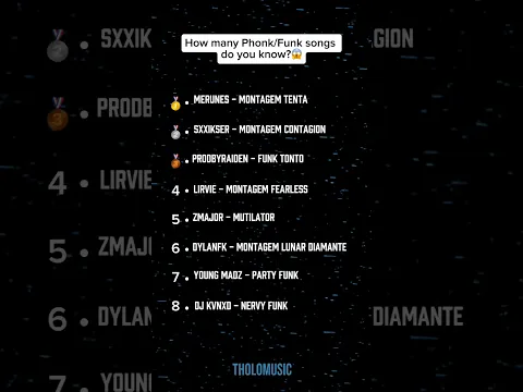 How many Phonk/Funk songs do you know? 😱 #phonk #phonkmusic