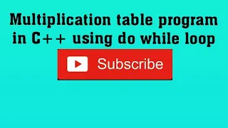 multiplication table program in c using do while loop