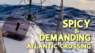 BIG WAVES, SQUALLS & Sleep Depived During ATLANTIC CROSSING (Part 5) – Ep 173