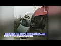 Car lands on roof of Pulaski home