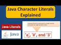 Java Character Literals Explained Java Tutorial