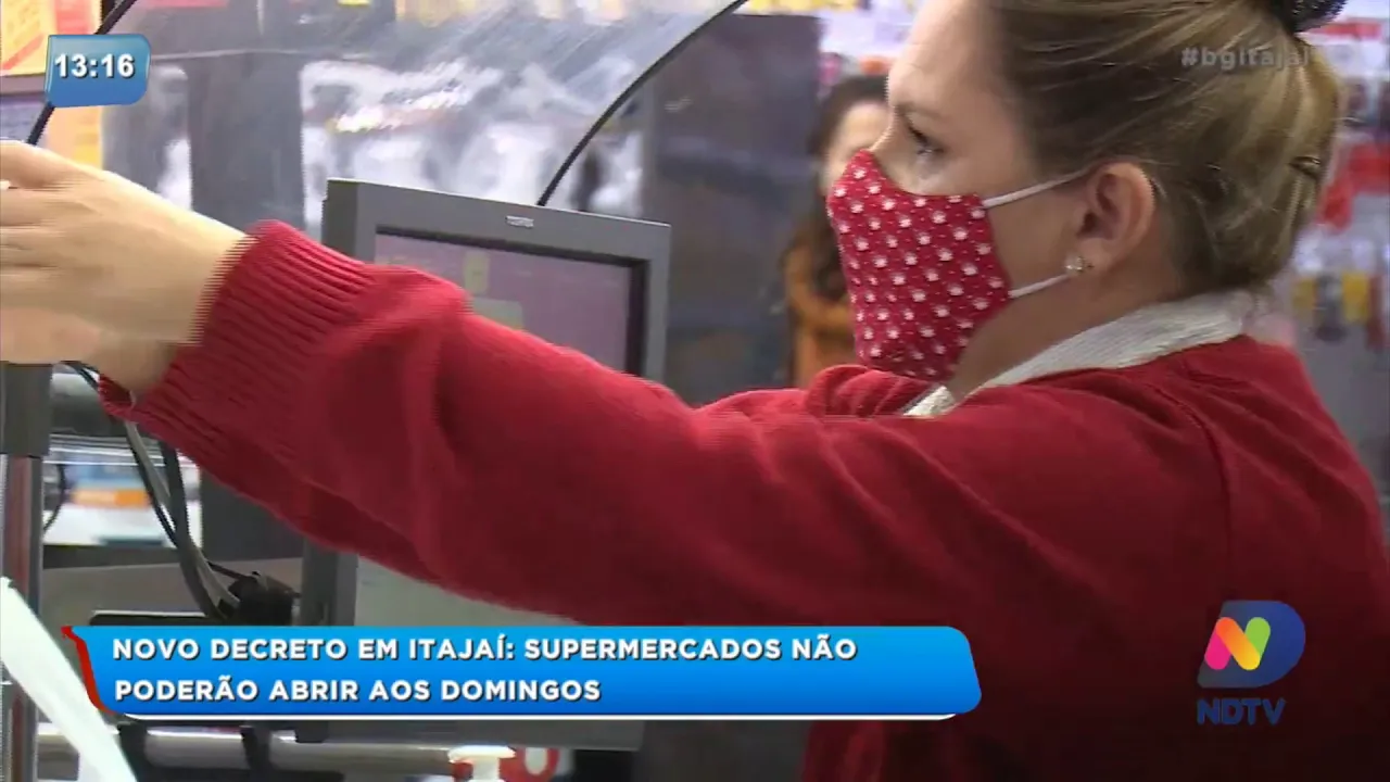 Novo decreto em Itajaí: Supermercados não podem abrir aos domingos