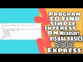 Program to find Simple Interest on Microsoft Visual Basic 2010 Express