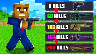 Minecraft But Every Kill Evolves Your Gun
