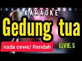 Lagu Karaoke dangdut GEDUNG TUA umi elvie.s nada CEWE