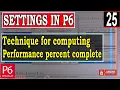 Technique for computing performance percent complete settings in Primavera P6 Earned Value Admin