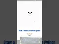 Drawing a Panda Face with Python ASMR Coding