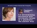 Functions 3 2 Determining max and min values of a quadratic function the EASIEST way