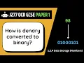 Denary to Binary 2 4 OCR GCSE Computer Science J277