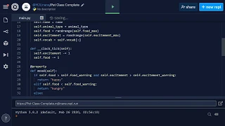 Python Classes Tamagotchi Game Mini Clone
