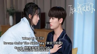 wang li dream under the night sky lyrics indo crush ost