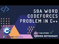59A Word codeforces problem in c codeforces for beginners codeforces problems for beginners