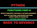 Functions in Python Part-2 Default Parameter Positional keyword arguments Order of parameters