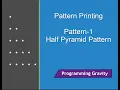 Half Pyramid Pattern - Right Triangle