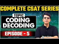 UPSC CSAT - Coding Decoding UPSC 2025 Complete CSAT Free Series Episode