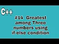 C Greatest among Three numbers using if-else condition